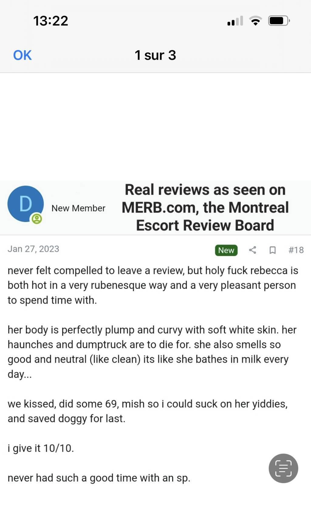 Rebecca 22ans 36DDD Reçois Métro-Berri